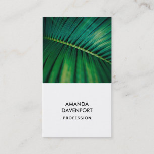 Green Leaf Tropical Forest Nature Photo Business Card