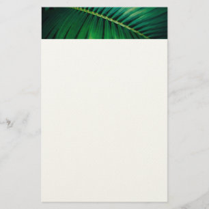 Green Leaf Tropical Forest Nature Photo Stationery
