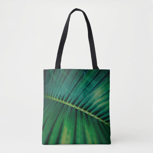 Green Leaf Tropical Forest Nature Photo Tote Bag (Front)