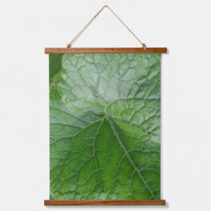 Green Leaf Vein Detail Hanging Tapestry