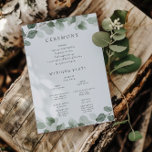 Green Leaf Wedding Ceremony or Reception Program<br><div class="desc">Green Leaf Wedding Ceremony or Reception Program
See matching collection in our store. One of our most popular wedding collections.</div>