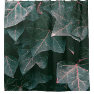 GREEN-LEAFED PLANT SHOWER CURTAIN