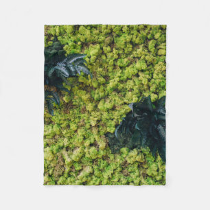 Green leafed plants fleece blanket