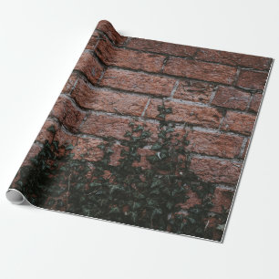 Green-leafed plants near brick wall wrapping paper