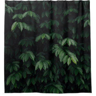 GREEN-LEAFED TREE SHOWER CURTAIN
