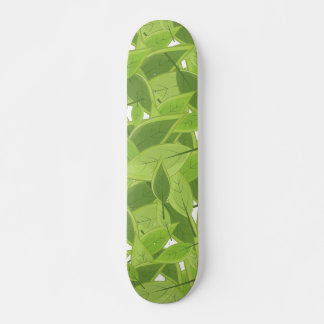 Green Leafs Pattern Skateboard