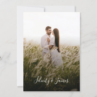 Green Leafy Floral Wedding Invitation