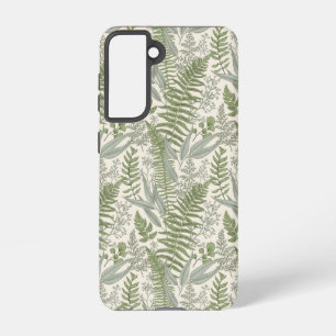 Green Leafy Garden Floral Pattern Samsung Galaxy Case