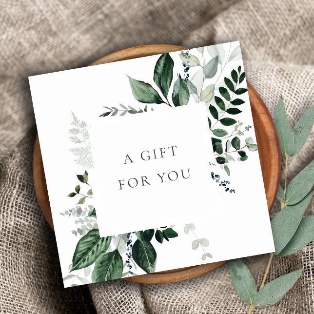 Green Leafy Tropical Foliage Fern Gift Certificate (Creator Uploaded)