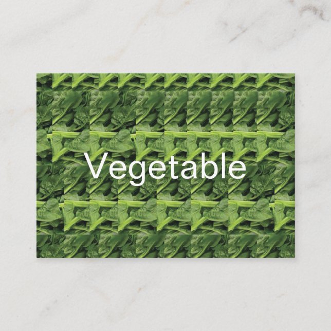 Green Leafy Vegetable  Business Card (Front)