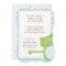 Green Leap Frog Shower Invitation (Blue) 2-sided