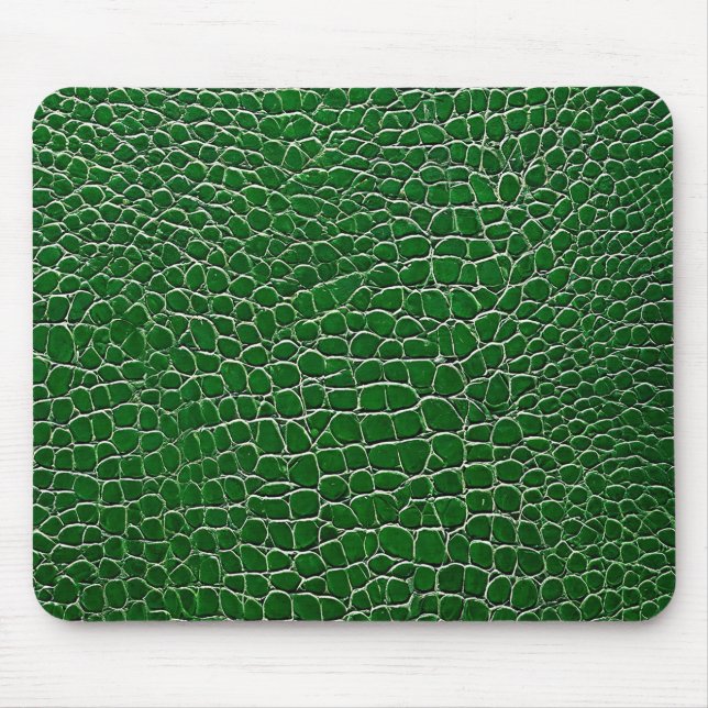 💚 Green Leather Desk Calm Modern Office 💚 Mouse Mat (Front)