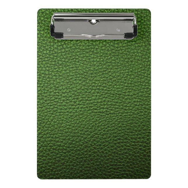 Green leather  mini clipboard (Front)