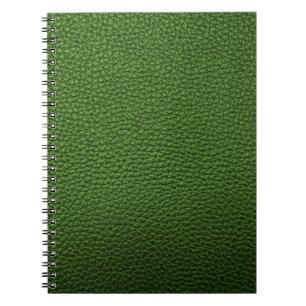 Green leather notebook