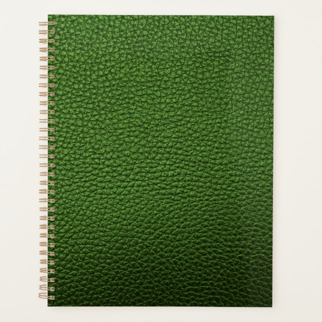 Green leather  planner (Front)