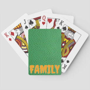 Green Leather  Playing Cards