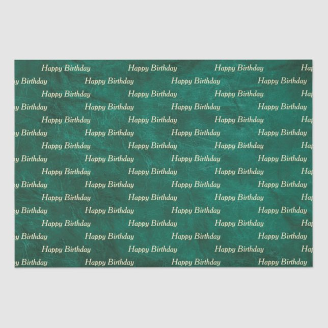 Green Leather  Tissue Paper (Front)