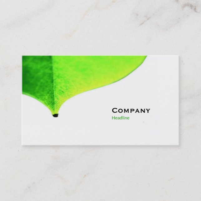 Green Leave Business Card (Front)