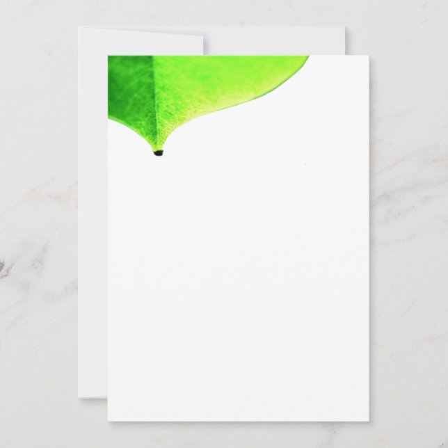 Green Leave Invitation (Front)