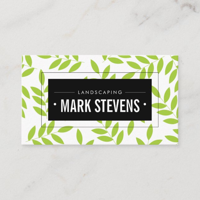 Green Leave / Landscaping Business Card (Front)