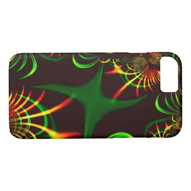 Green leaves and yellow fire-coloured curves Case-Mate iPhone case (Back (Horizontal))