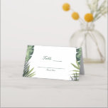 Green Leaves Botanical Tropical Plants Seating Place Card<br><div class="desc">Green Leaves Botanical Tropical Plants Seating Card.</div>