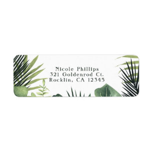 Green Leaves Botanical Tropical Plants Wedding
