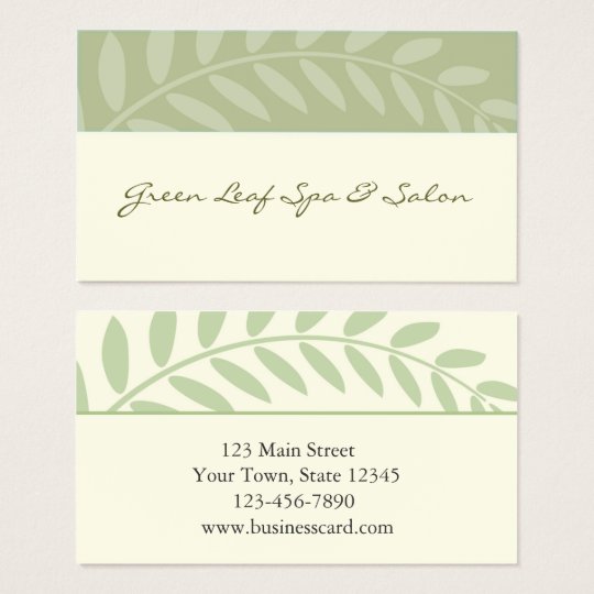 Green Leaves, Branch Border Business Card