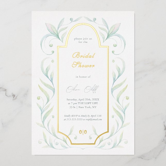 Green Leaves Bridal Shower (Front)