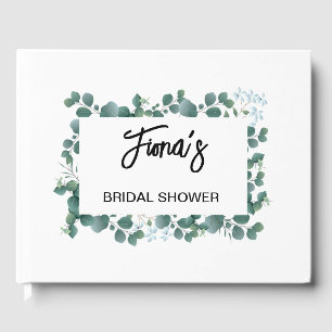  Green Leaves Bridal Shower  Guest Book