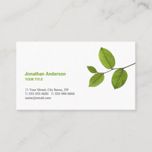 Green Leaves business card