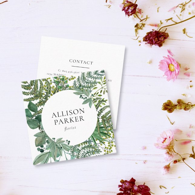 Green Leaves Business Card (Creator Uploaded)
