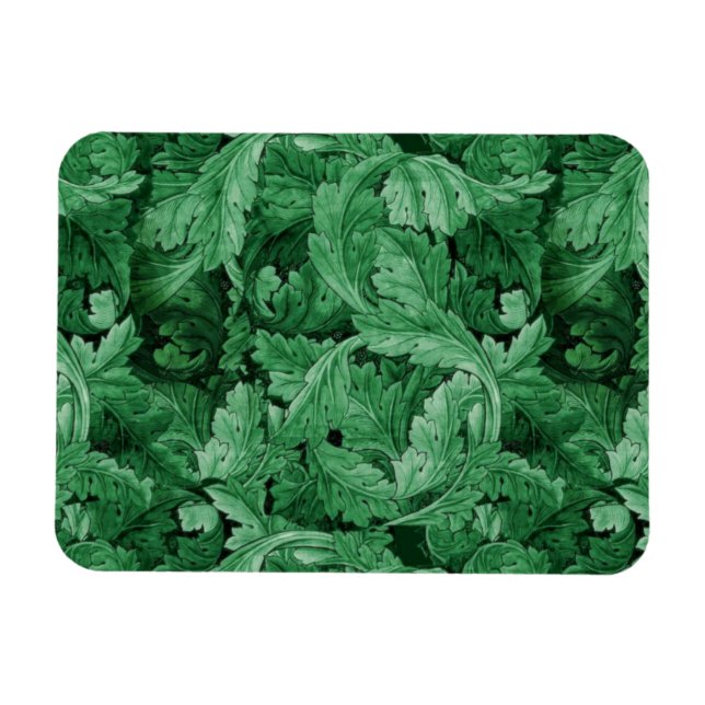 Green Leaves (by William Morris) Magnet (Horizontal)