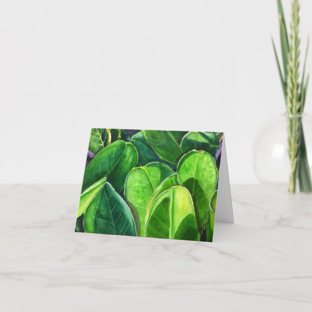 Green Leaves Card (Front)