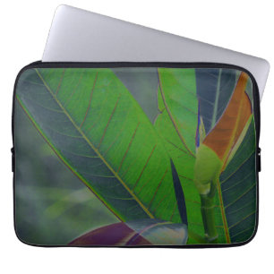 Green Leaves Close-Up Laptop Sleeve