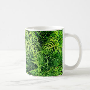 Green leaves coffee mug