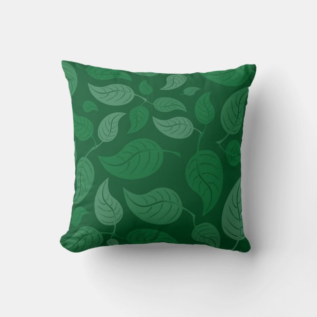 Green leaves cushion (Front)