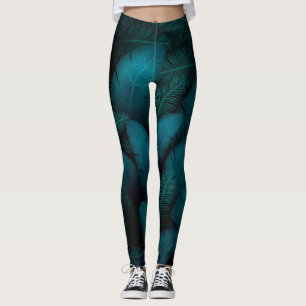 green leaves dark leggings