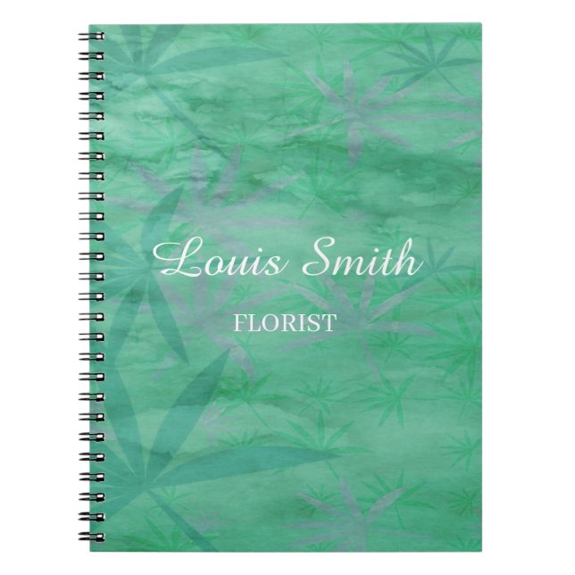 Green leaves decorative notebook (Front)