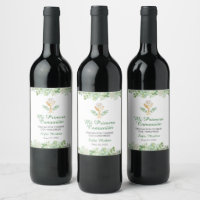 Green Leaves First Holy Communion Spanish Vino 