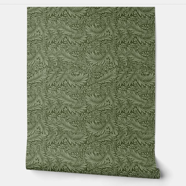 Green Leaves Floral Vintage Abstract Background Wallpaper (Unrolling)