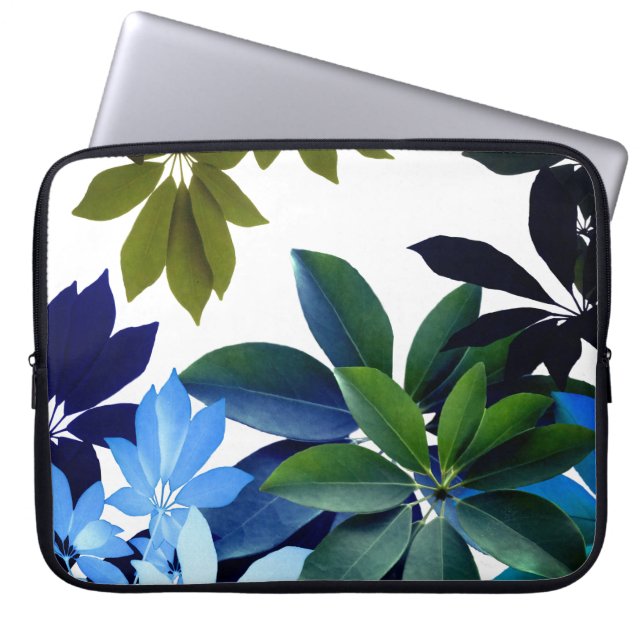 Green Leaves,  Foliage Neoprene Laptop Sleeve 15" (Front)