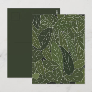 Green Leaves Foliage Postcard