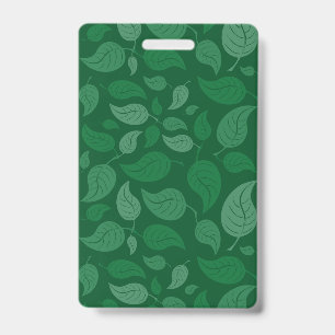 Green leaves ID badge