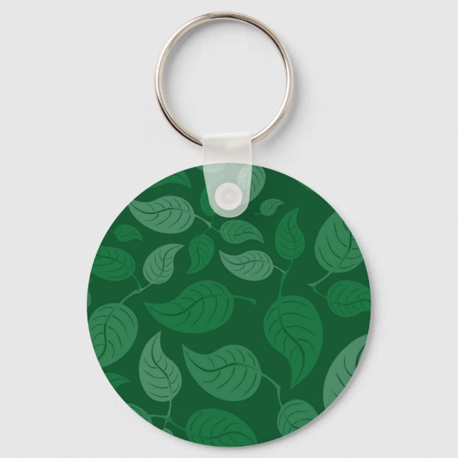 Green leaves key ring (Front)