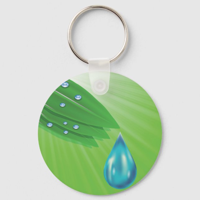 green leaves key ring (Front)