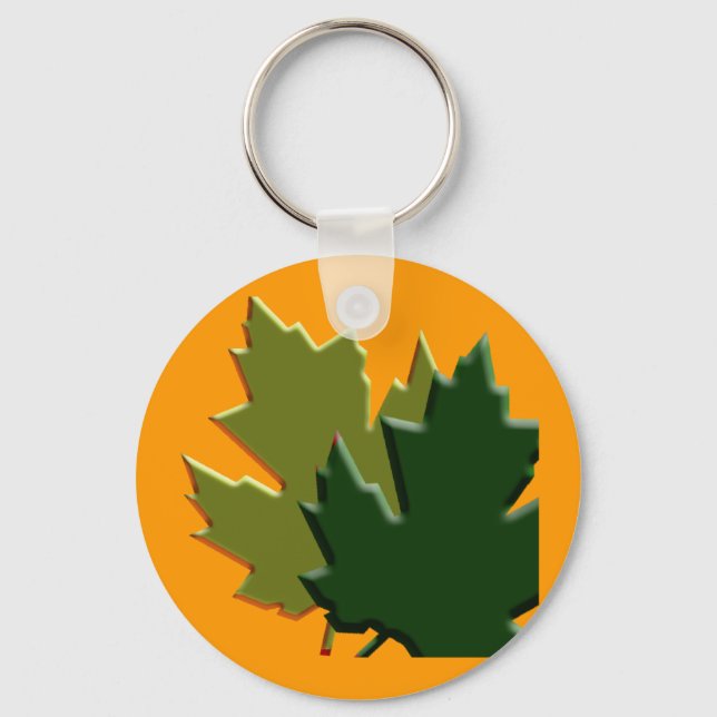 Green Leaves Keychain (Front)