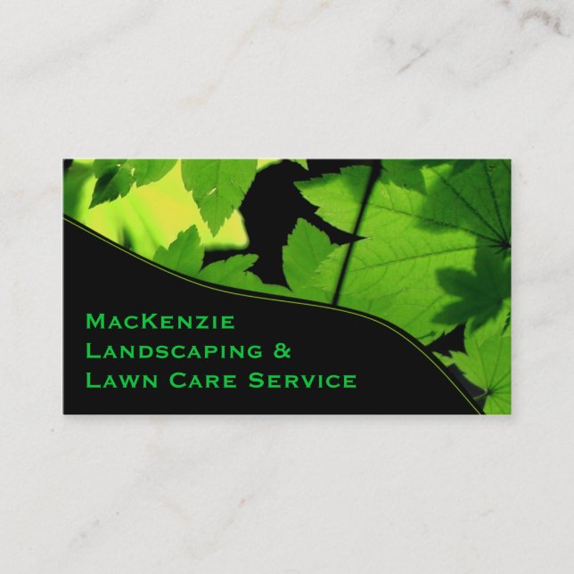 Green Leaves Landscaping Business Card (Front)