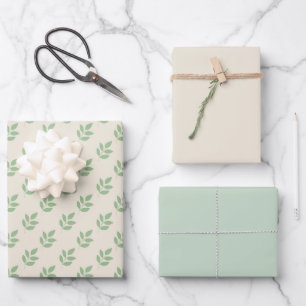 Green Leaves Leaf  Wrapping Paper Sheet