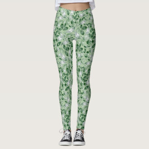 Green leaves leggings